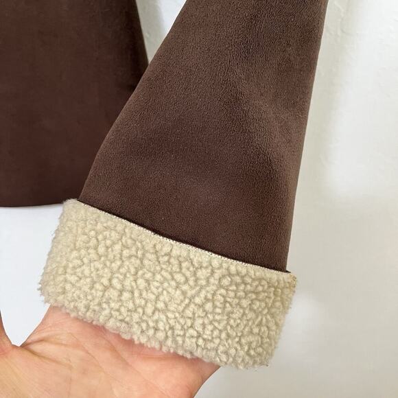 VTG Generation Faux Suede Penny Lane Jacket Size S Sherpa Lined Y2K Women's - Picture 5 of 7